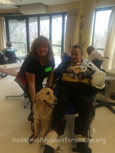 Therapy dog Cooper at Morningside