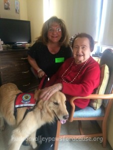 Therapy dog Cooper at Morningside